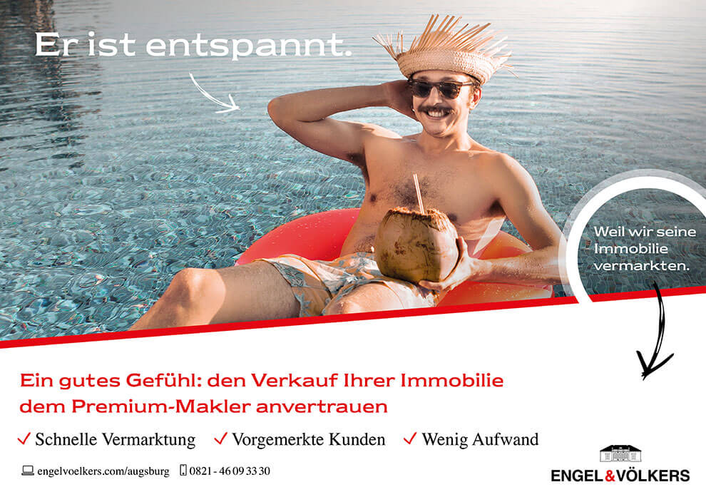 Engel und Völkers Werbekampagne als Teil der Marketingstrategie: Werbung in Augsburgs City-Galerie