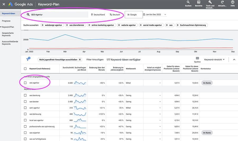Google Keyword Planner